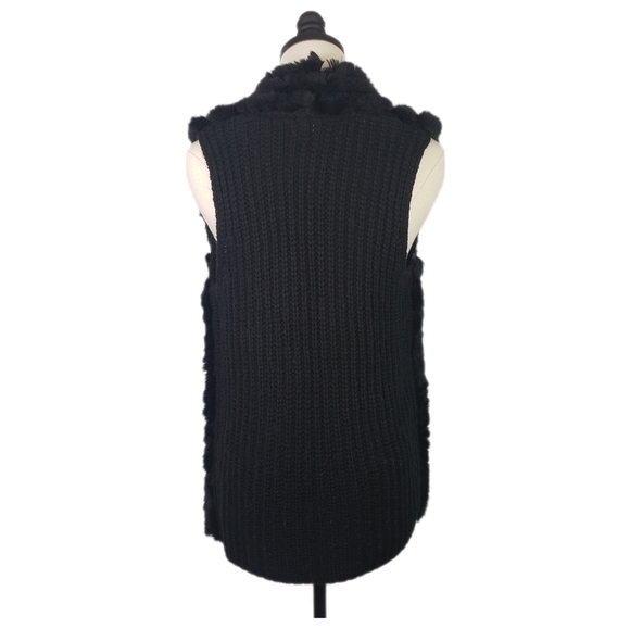 Chico's Faux Fur /Knit Vest Chico's size 0 - Picture 2 of 9